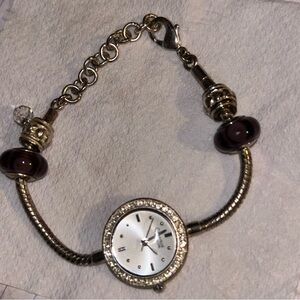 Bulova Silver and Purple Women's Bracelet Watch